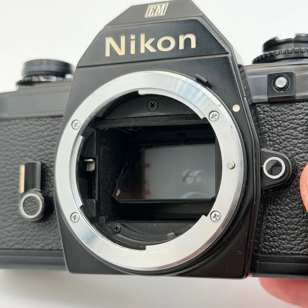 Nikon EM 35mm Film SLR Camera Body Black Compact Auto Japan Tested & Working!